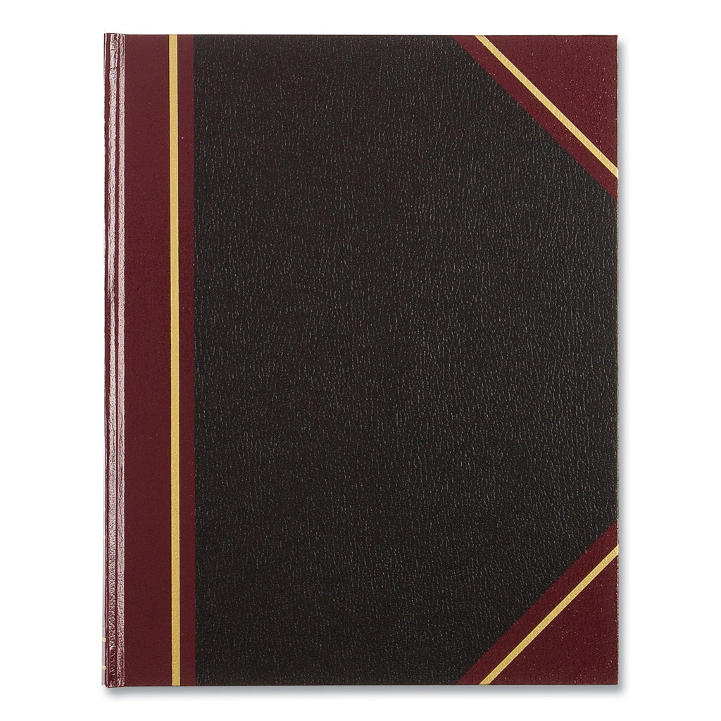 National Texthide Eye-Ease Record Book, Black/Burgundy/Gold Cover, 10.38 x 8.38 Sheets, 150 Sheets/Book