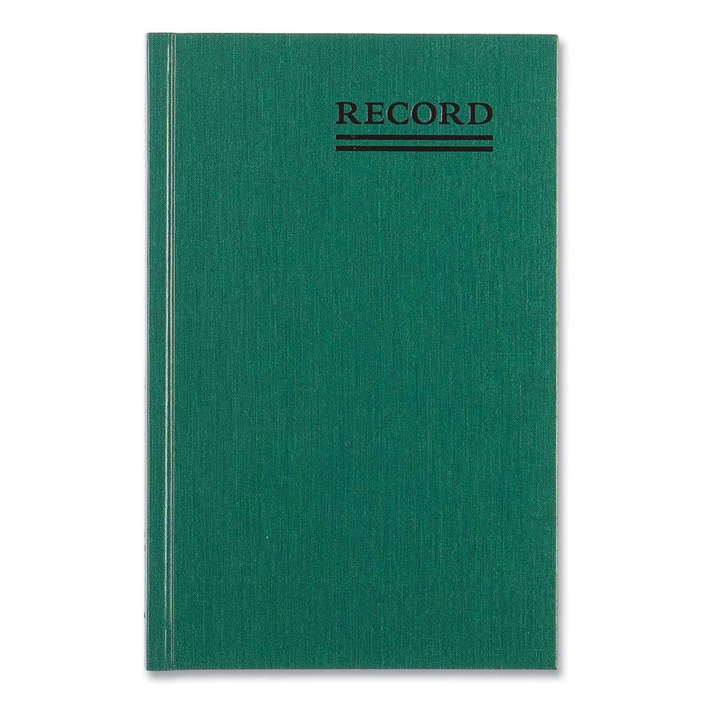 National Emerald Series Account Book, Green Cover, 9.63 x 6.25 Sheets, 200 Sheets/Book