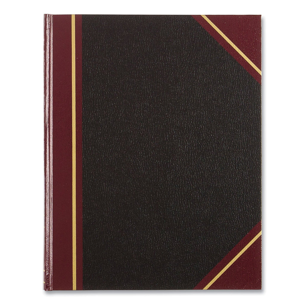 National Texthide Eye-Ease Record Book, Black/Burgundy/Gold Cover, 10.38 x 8.38 Sheets, 300 Sheets/Book