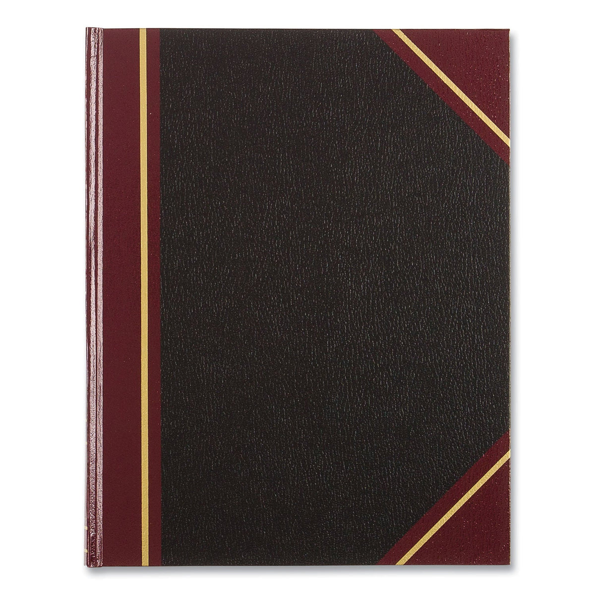 National Texthide Eye-Ease Record Book, Black/Burgundy/Gold Cover, 10.38 x 8.38 Sheets, 300 Sheets/Book