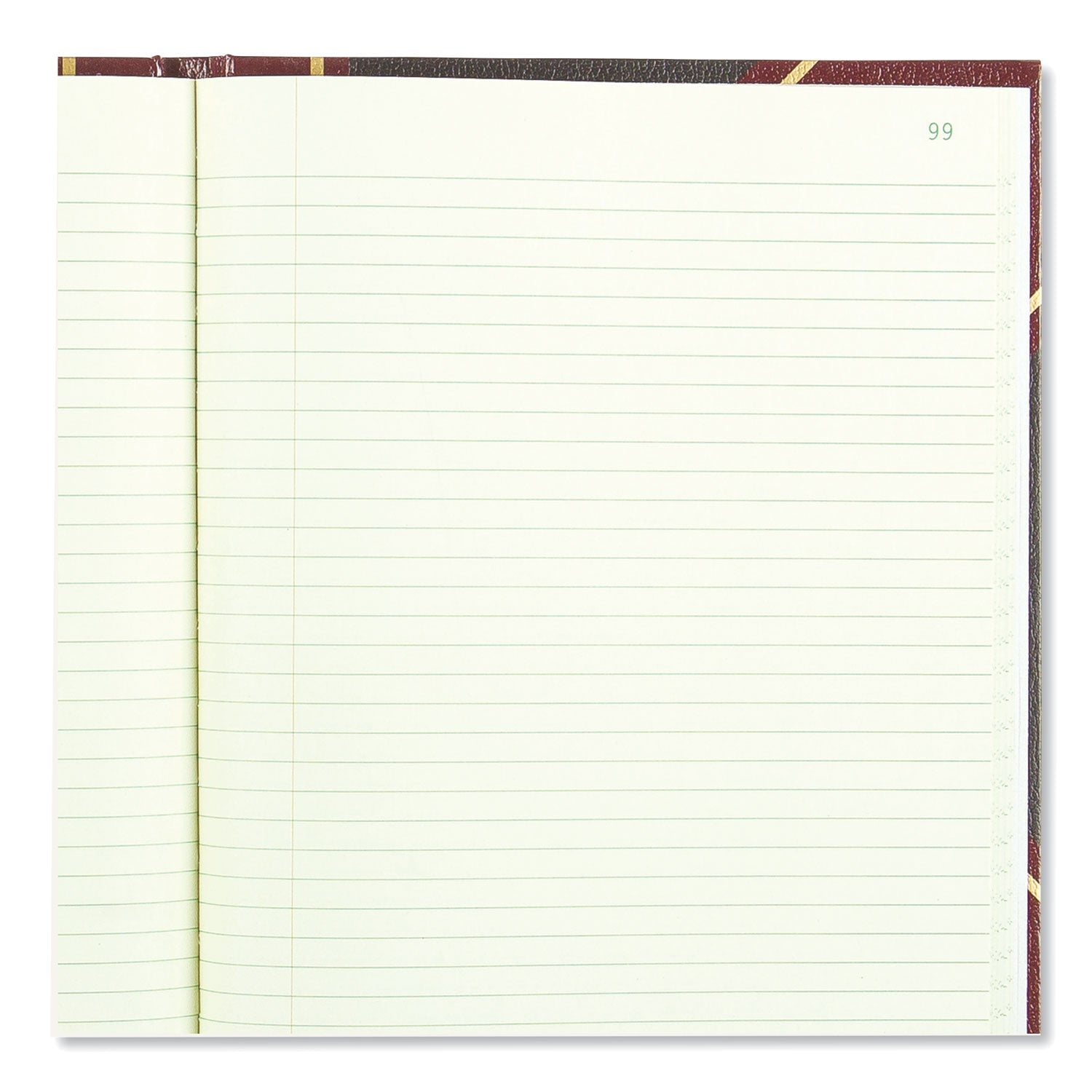 National Texthide Eye-Ease Record Book, Black/Burgundy/Gold Cover, 10.38 x 8.38 Sheets, 150 Sheets/Book