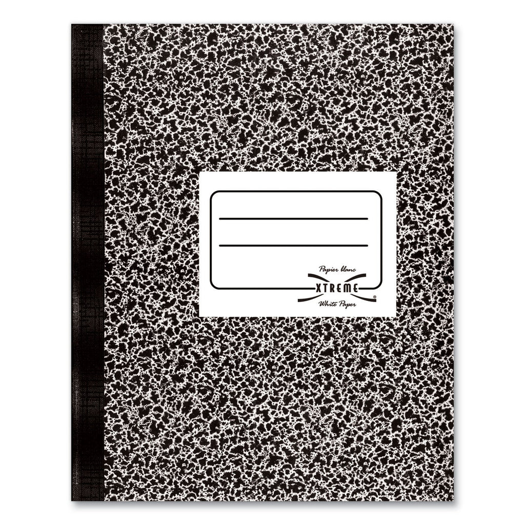 National Composition Book, Medium/College Rule, Black Marble Cover, 11 x 8.38, 80 Sheets