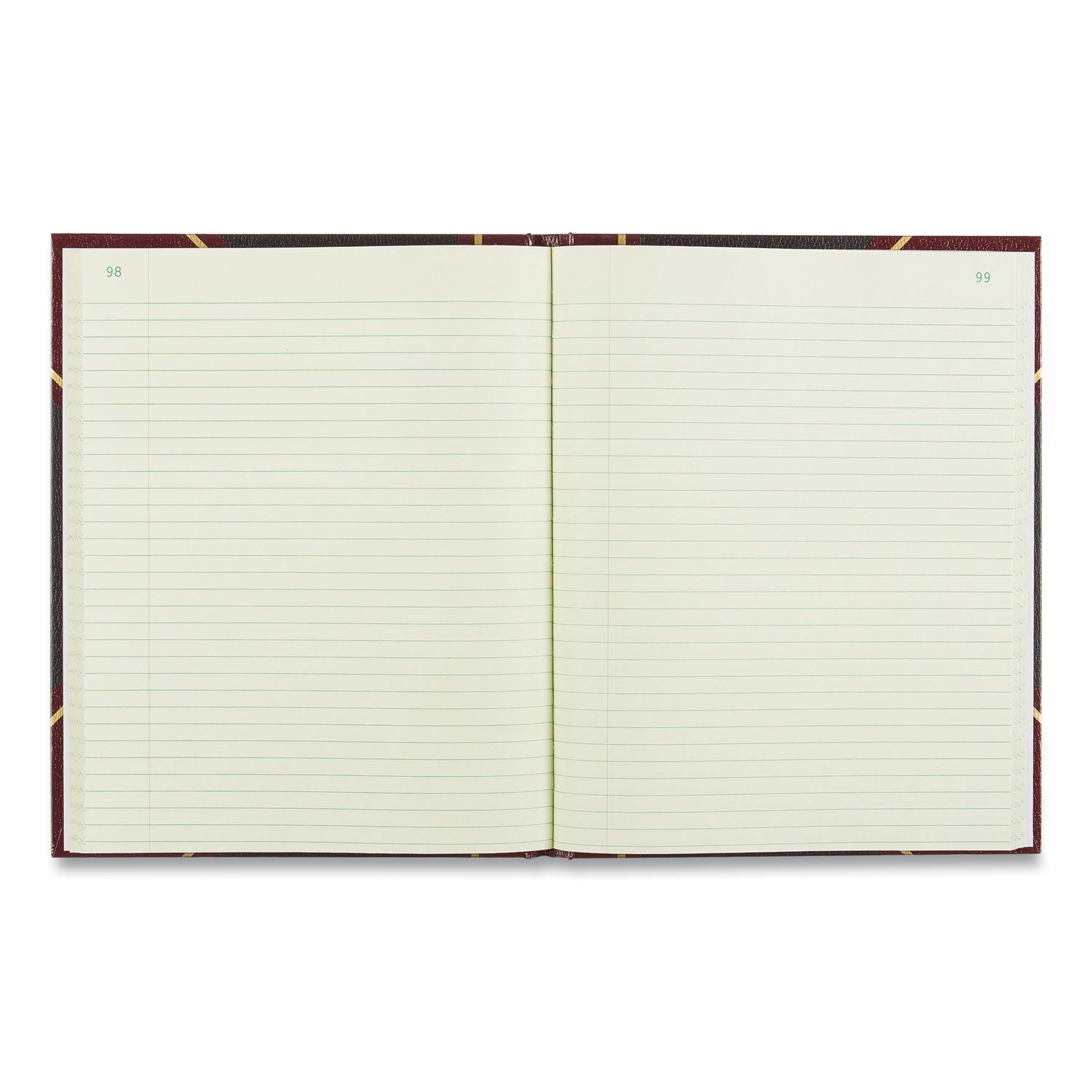 National Texthide Eye-Ease Record Book, Black/Burgundy/Gold Cover, 10.38 x 8.38 Sheets, 150 Sheets/Book