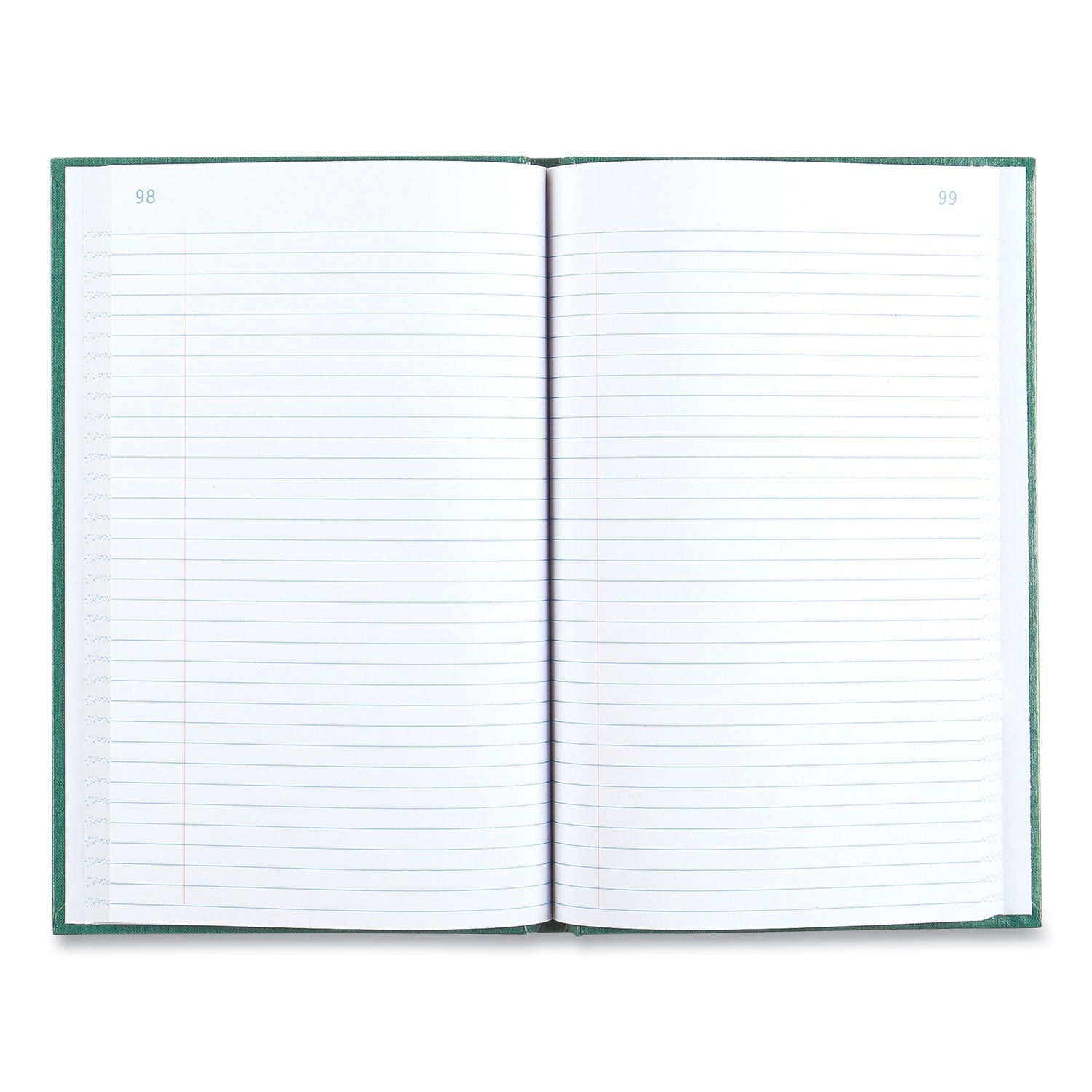 National Emerald Series Account Book, Green Cover, 9.63 x 6.25 Sheets, 200 Sheets/Book