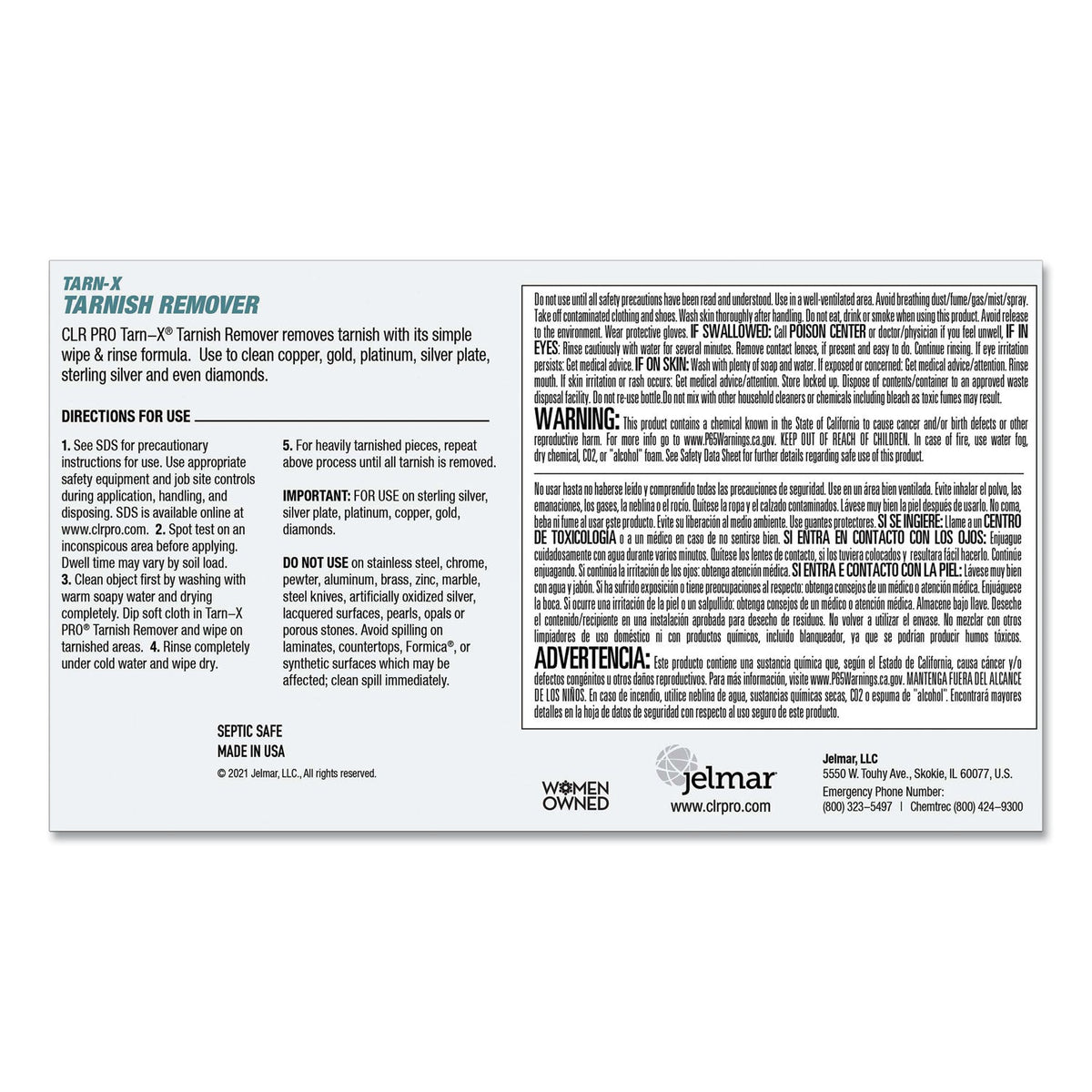Tarn-X PRO Tarnish Remover, 1 gal Bottle
