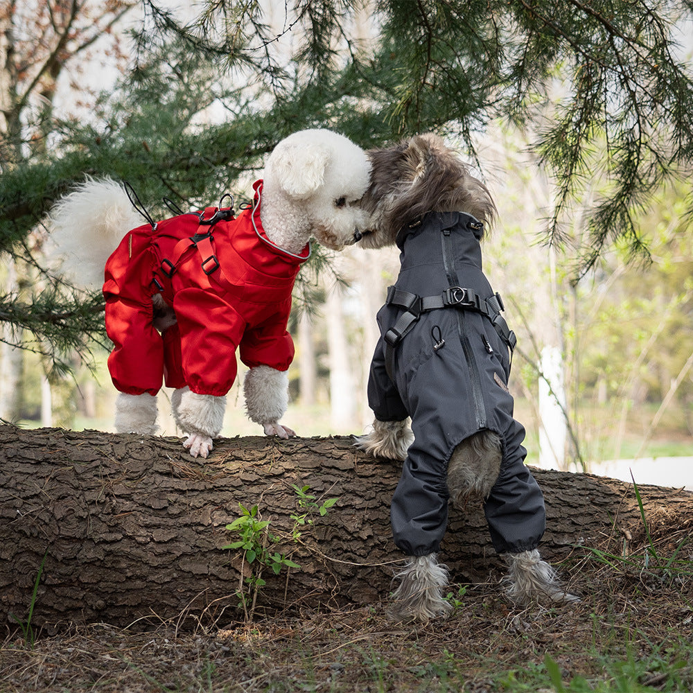 Fashion Personality Dog Pet One-piece Raincoat