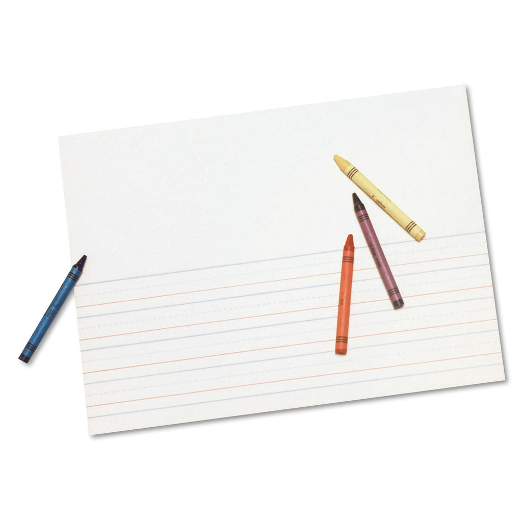 Pacon Multi-Program Picture Story Paper, 16 lb, 5/8" Long Rule, One-Sided, 9 x 12, 500/Pack