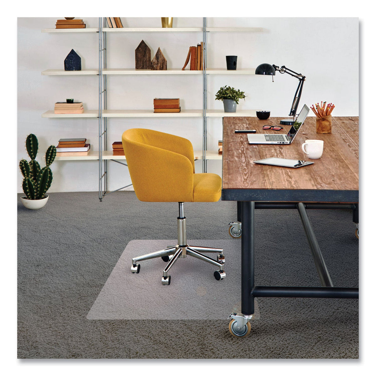 Floortex Cleartex Advantagemat Phthalate Free PVC Chair Mat for Low Pile Carpet, 48 x 36, Clear