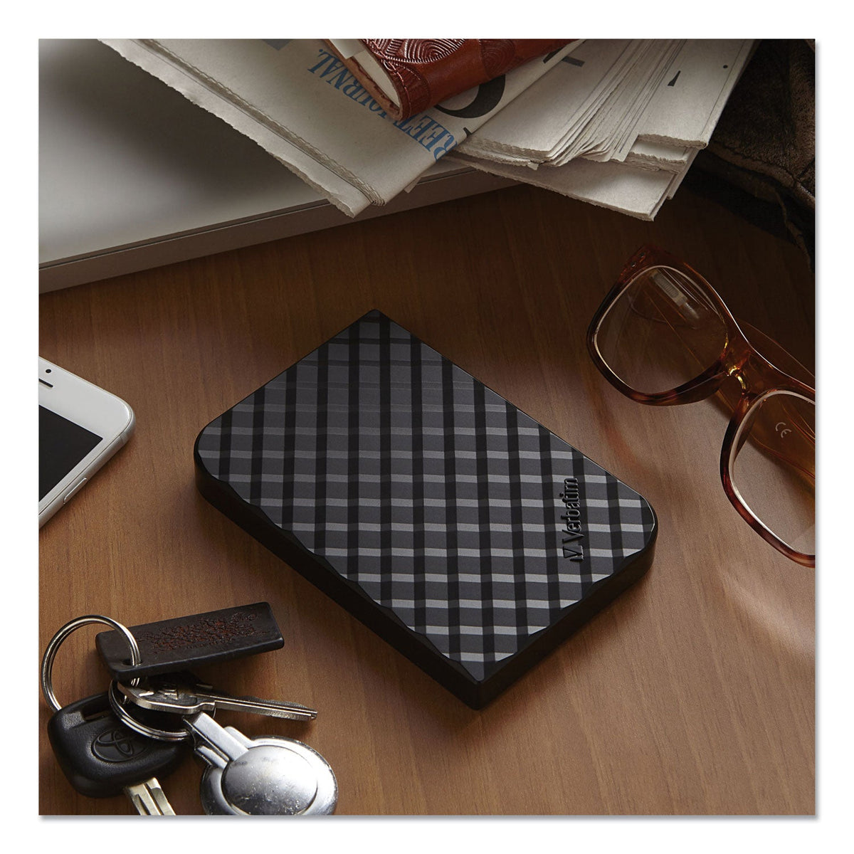 Verbatim Store N Go USB 3.0 Portable Hard Drive, 4 TB, 5,400 rpm, Diamond Black