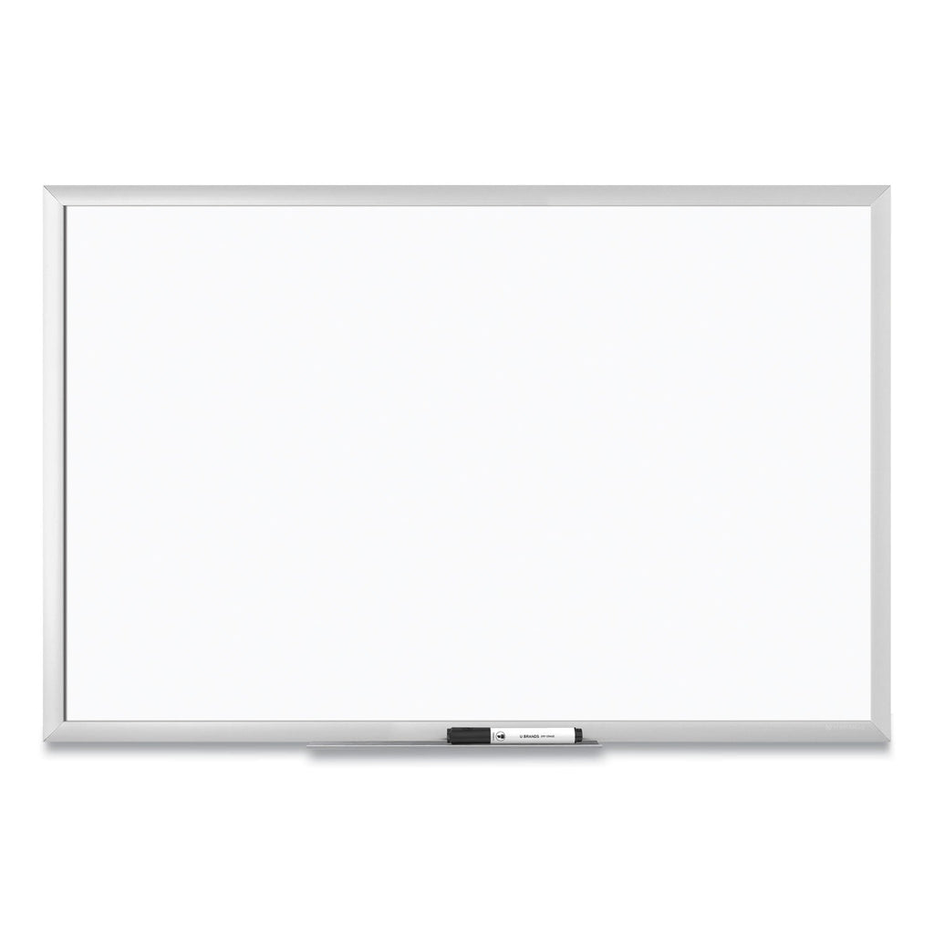U Brands Melamine Dry Erase Board, 36 x 24, White Surface, Silver Frame