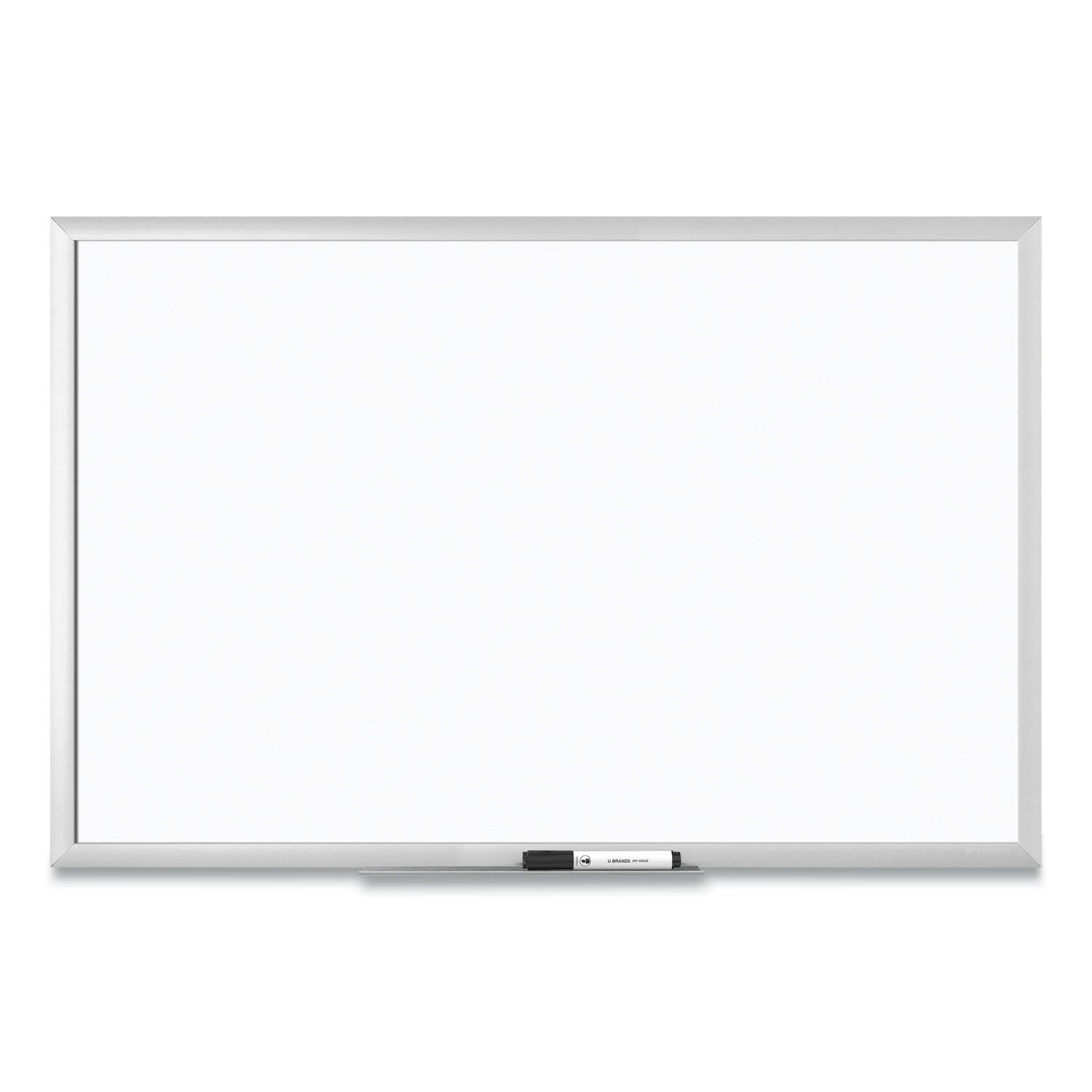 U Brands Melamine Dry Erase Board, 36 x 24, White Surface, Silver Frame