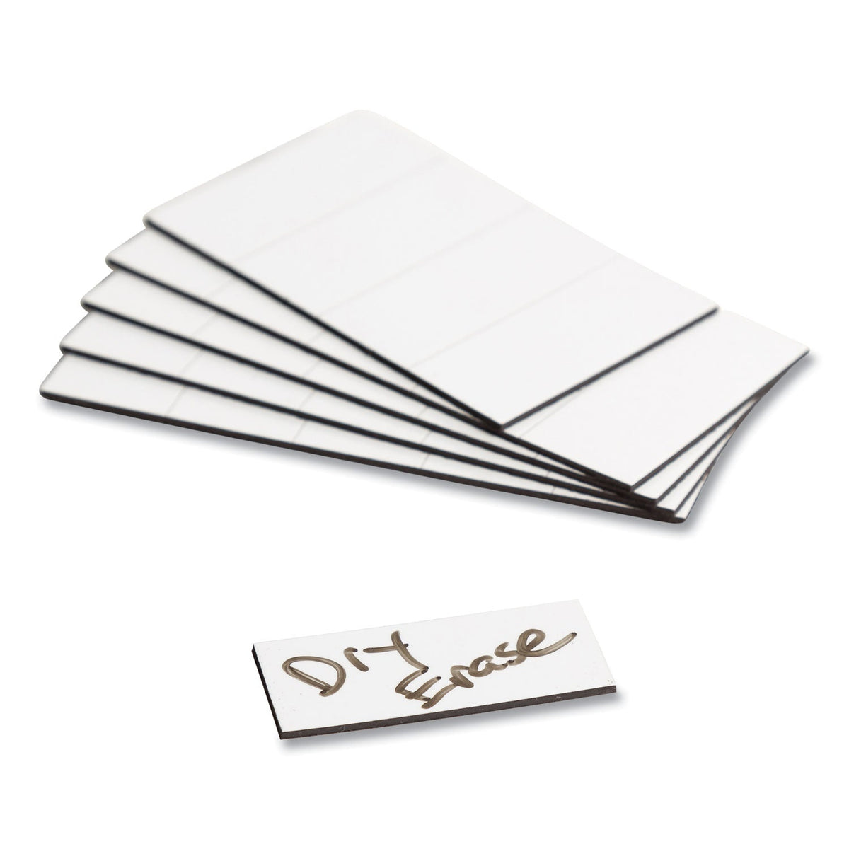 U Brands Dry Erase Magnetic Tape Strips, 2" x 0.88", White, 25/Pack