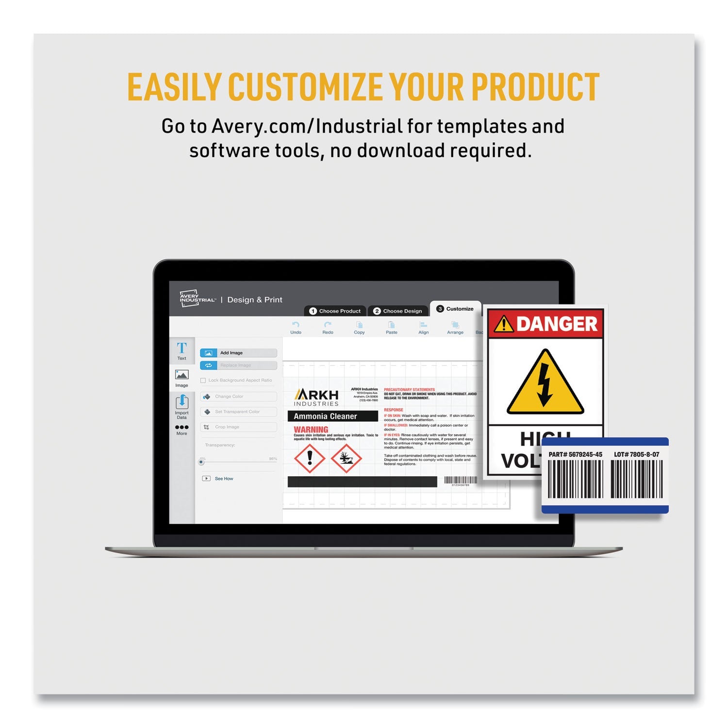 Avery PermaTrack Metallic Asset Tag Labels, Laser Printers, 0.5 x 1, Silver, 84/Sheet, 8 Sheets/Pack