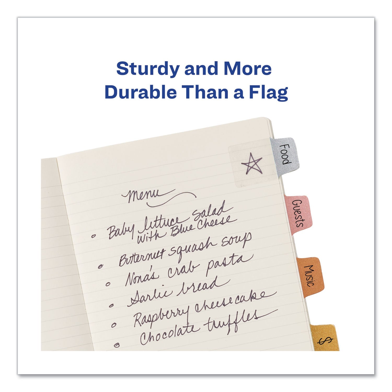 Avery Ultra Tabs Repositionable Tabs, Mini Tabs: 1" x 1.5", 1/5-Cut, Assorted Metallic Colors, 1" Wide, 40/Pack