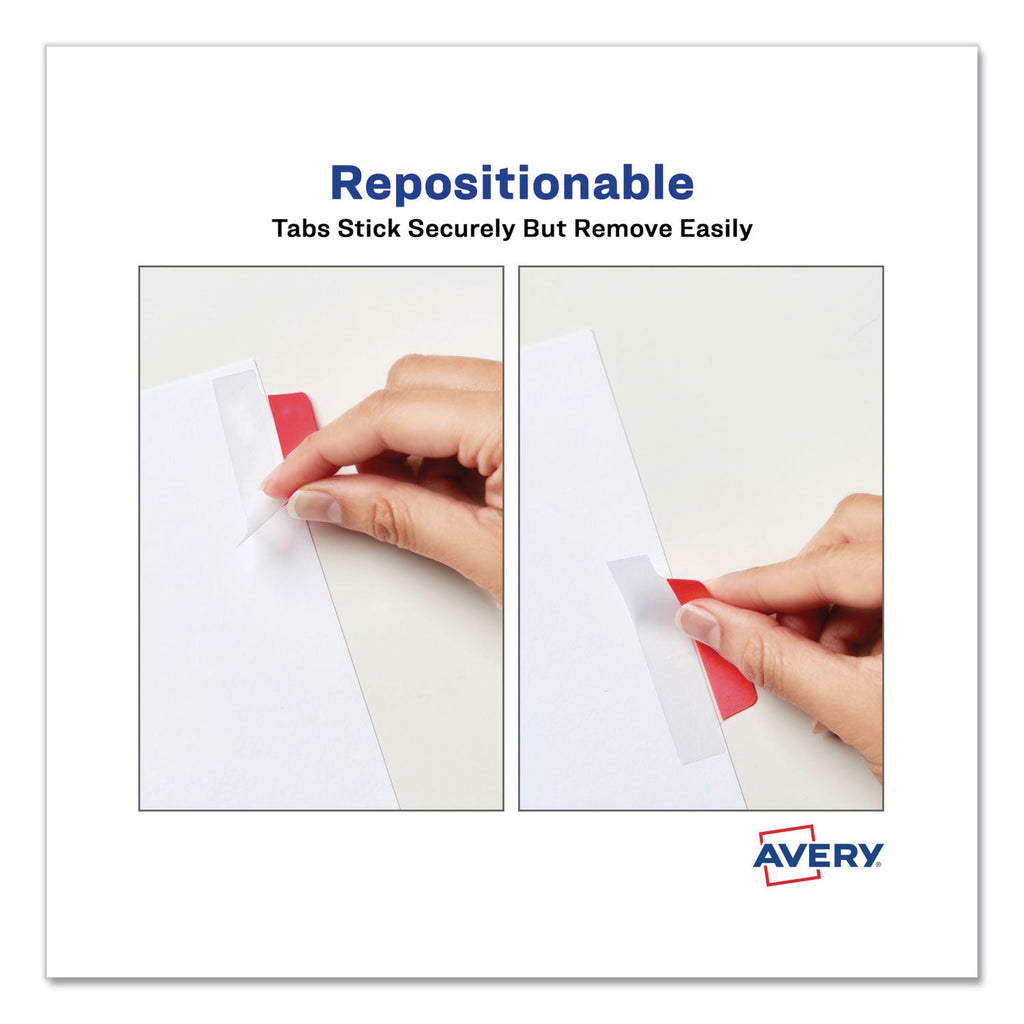 Avery Ultra Tabs Repositionable Tabs, Margin Tabs: 2.5" x 1", 1/5-Cut, Assorted Colors, 48/Pack