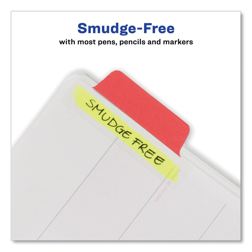 Avery Ultra Tabs Repositionable Tabs, Margin Tabs: 2.5" x 1", 1/5-Cut, Assorted Colors, 48/Pack