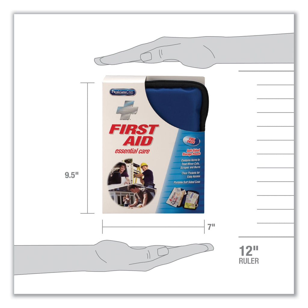 PhysiciansCare Soft-Sided First Aid Kit for up to 25 People, 195 Pieces, Soft Fabric Case