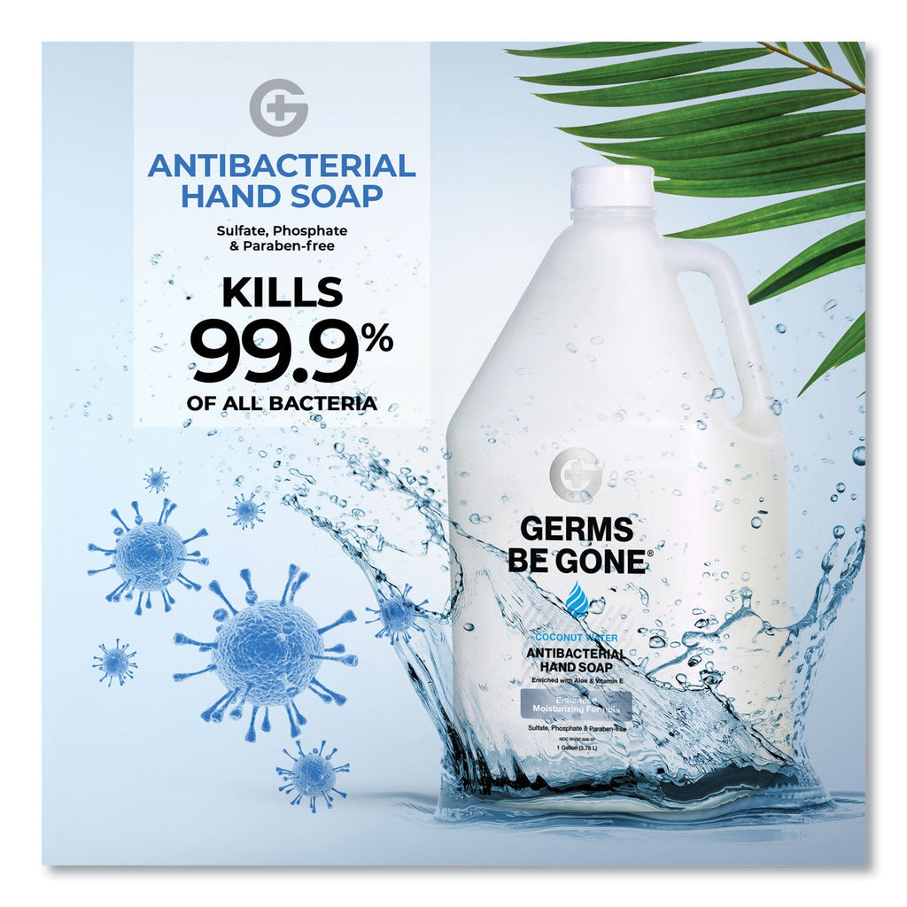 Germs Be Gone Antibacterial Hand Soap, Aloe, 1 gal Cap Bottle, 4/Carton