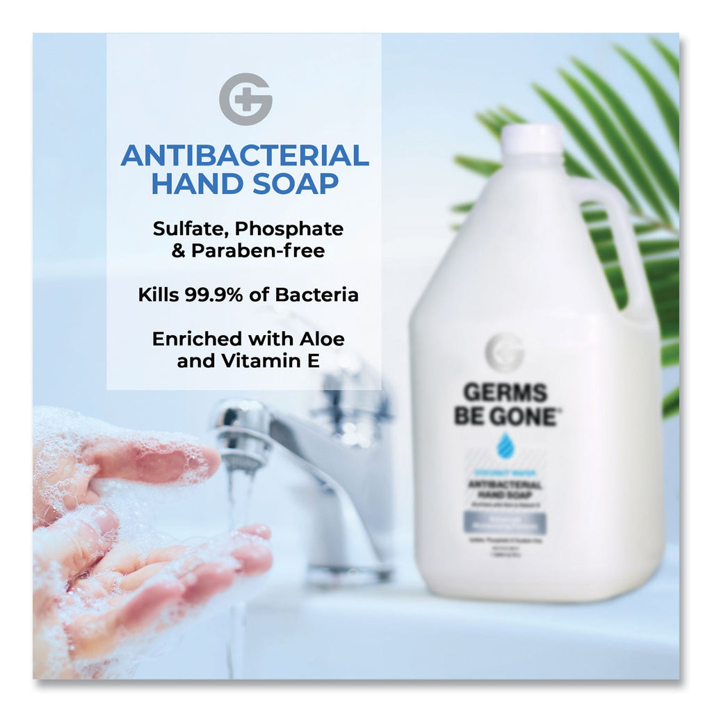 Germs Be Gone Antibacterial Hand Soap, Aloe, 1 gal Cap Bottle, 4/Carton