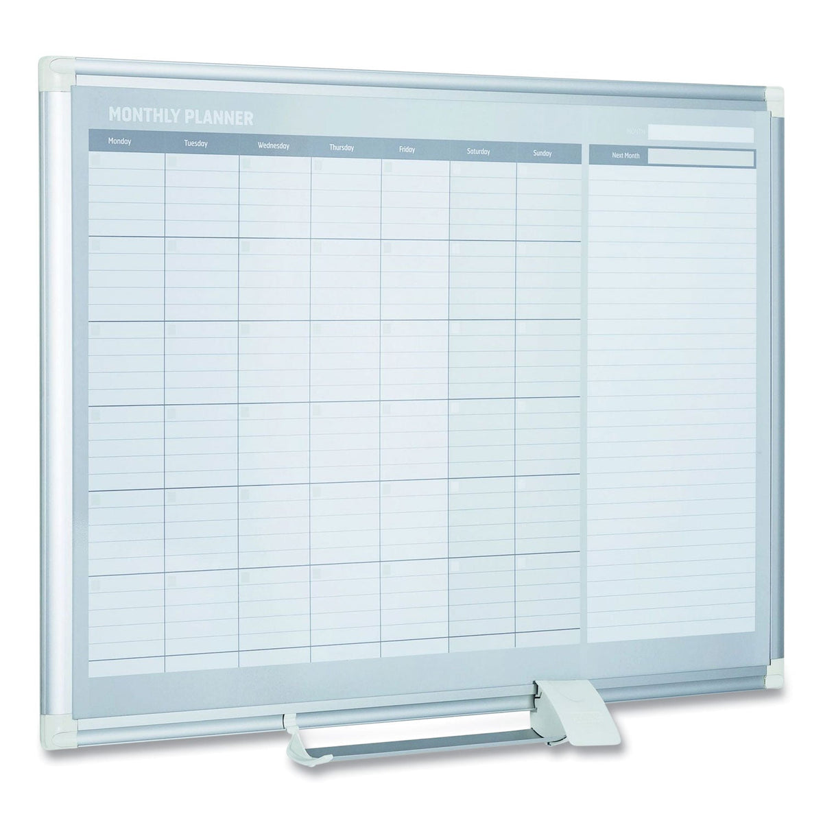 MasterVision Monthly Planner, 48x36, Silver Frame