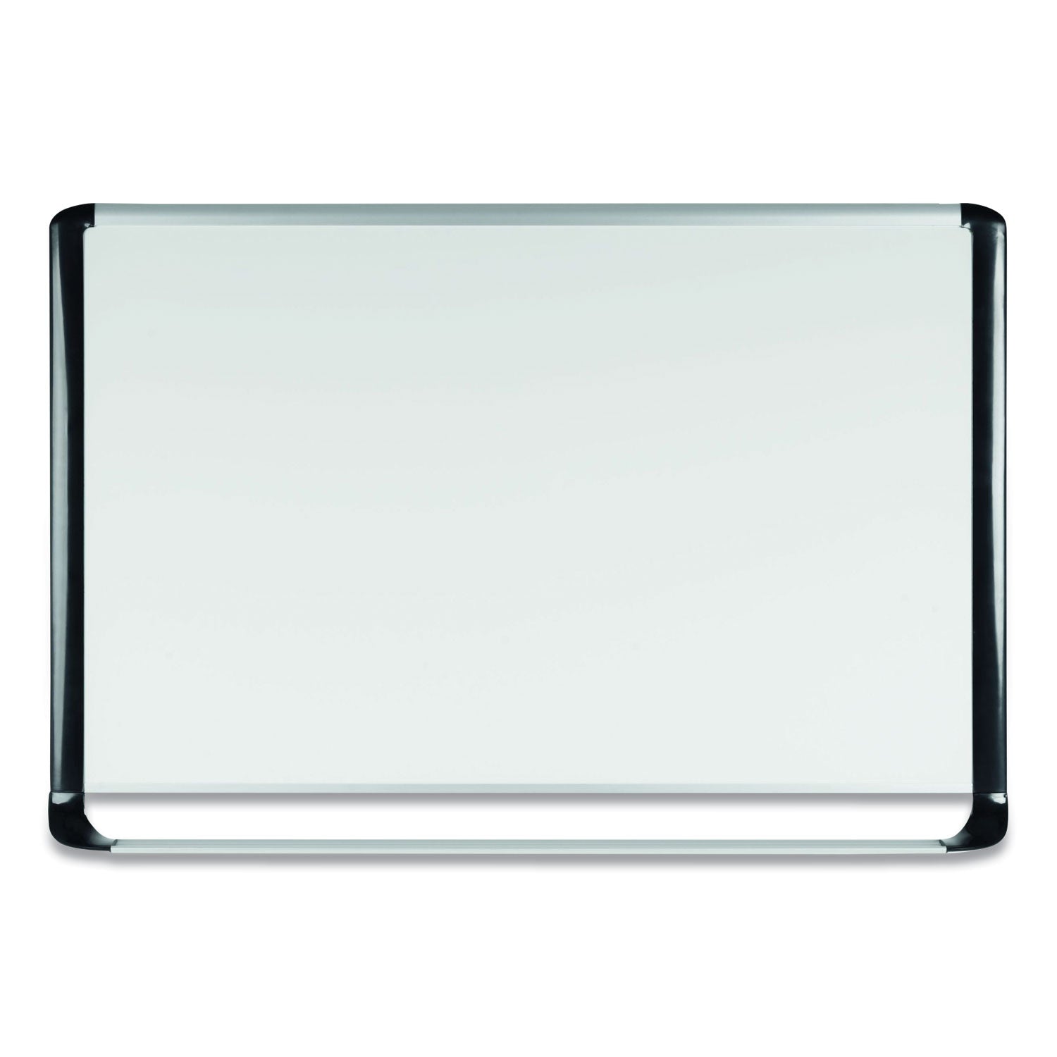 MasterVision Lacquered steel magnetic dry erase board, 48 x 96, Silver/Black