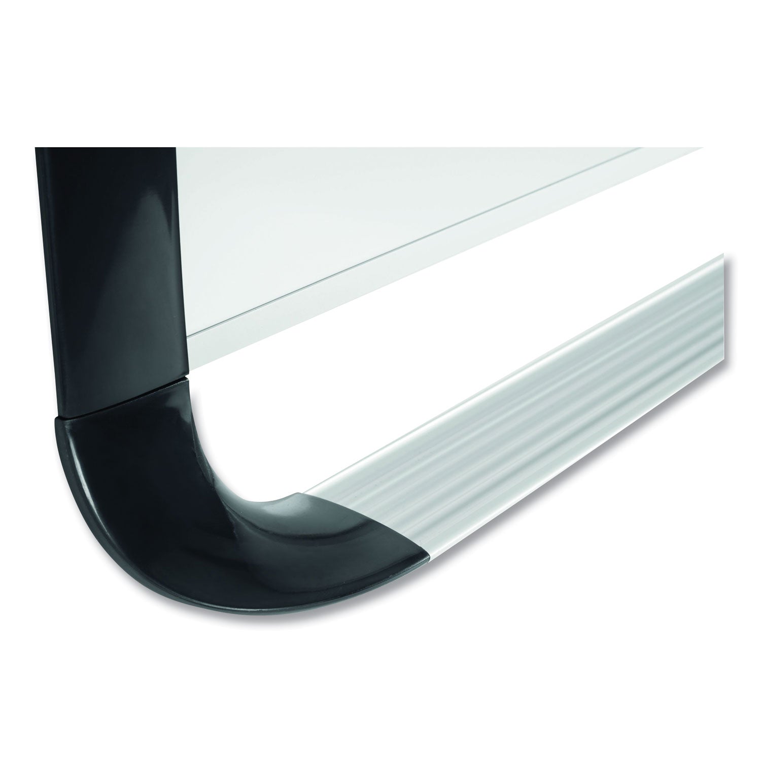 MasterVision Lacquered steel magnetic dry erase board, 48 x 72, Silver/Black