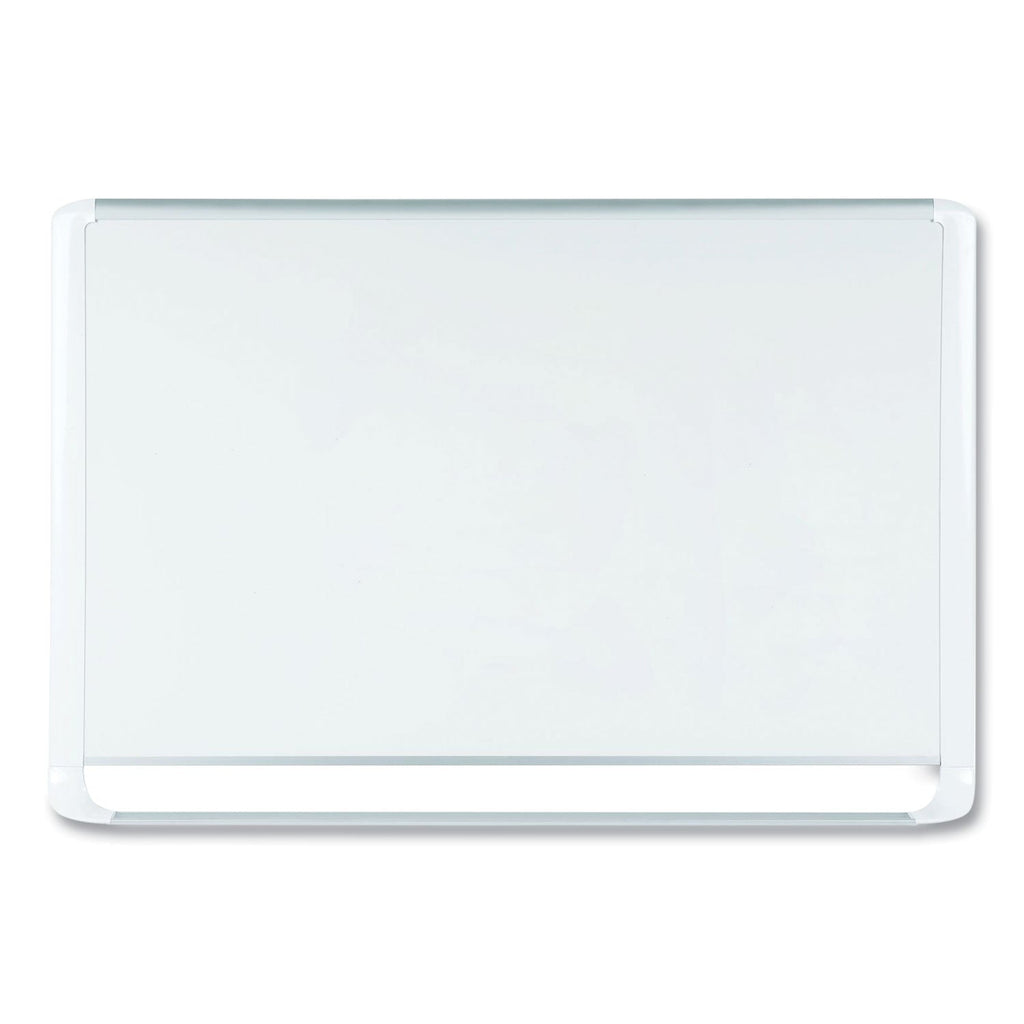 MasterVision Lacquered steel magnetic dry erase board, 48 x 72, Silver/White