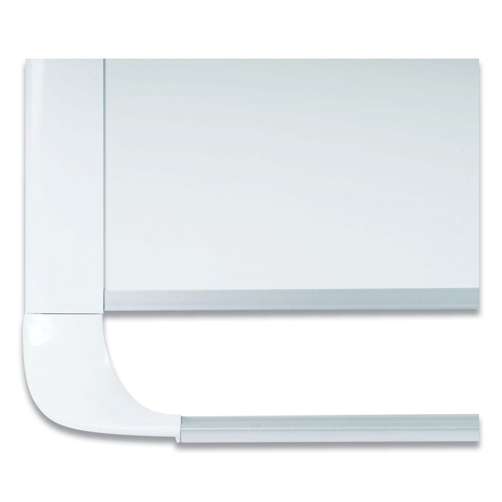 MasterVision Lacquered steel magnetic dry erase board, 48 x 72, Silver/White