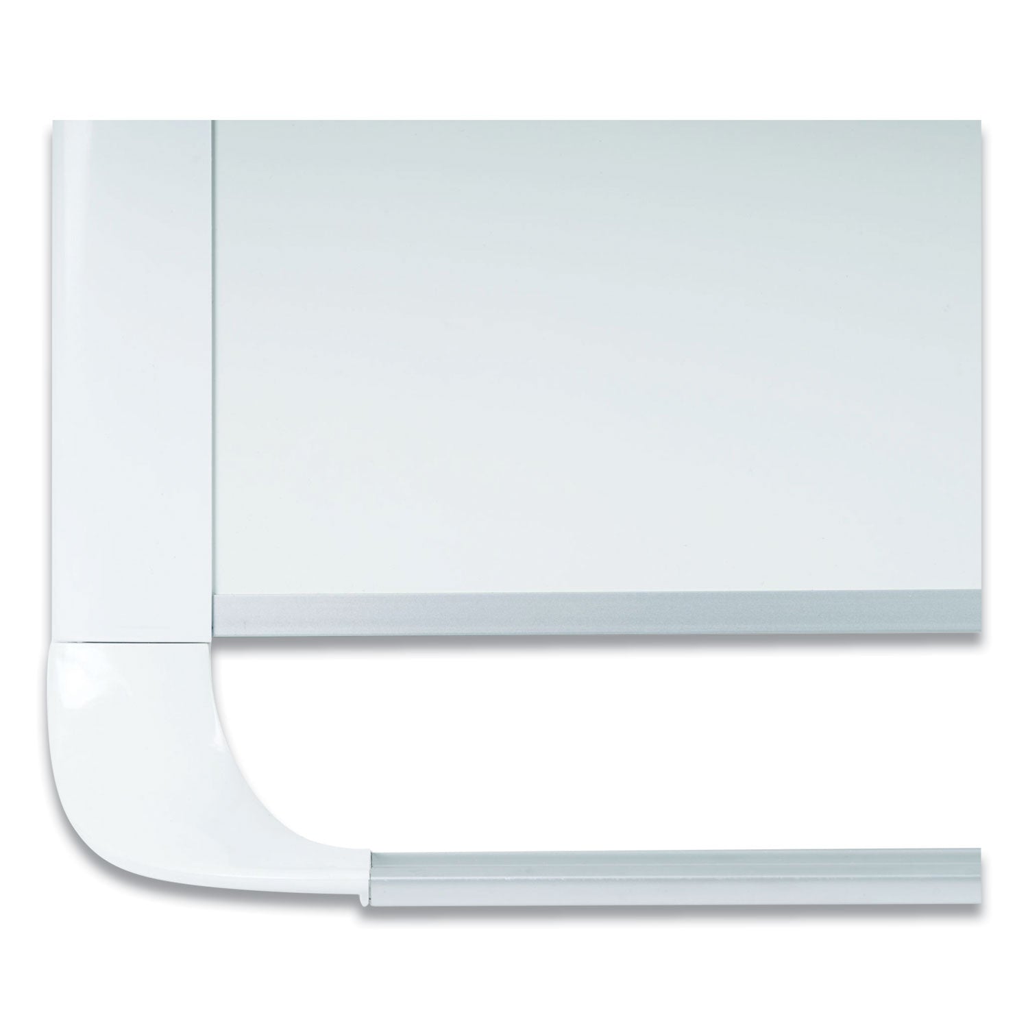MasterVision Lacquered steel magnetic dry erase board, 48 x 72, Silver/White