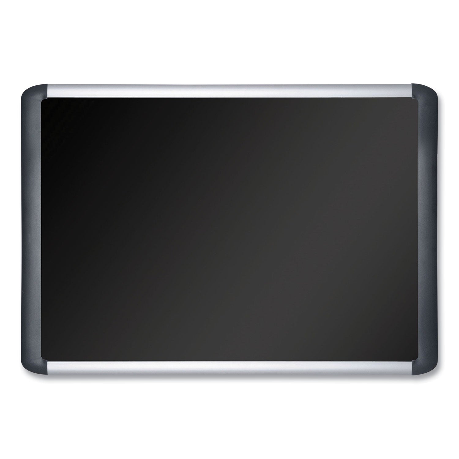 MasterVision Black fabric bulletin board, 48 x 72, Silver/Black