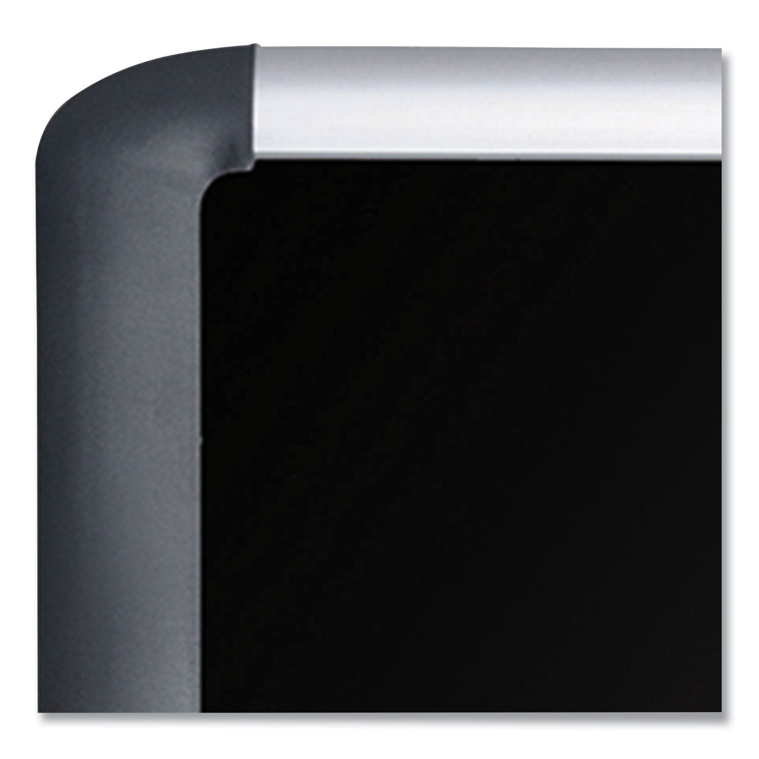 MasterVision Black fabric bulletin board, 48 x 72, Silver/Black