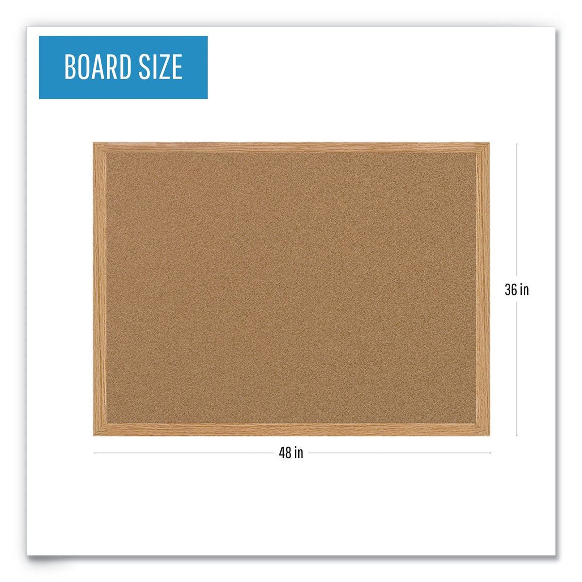 MasterVision Earth Cork Board, 36 x 48, Wood Frame