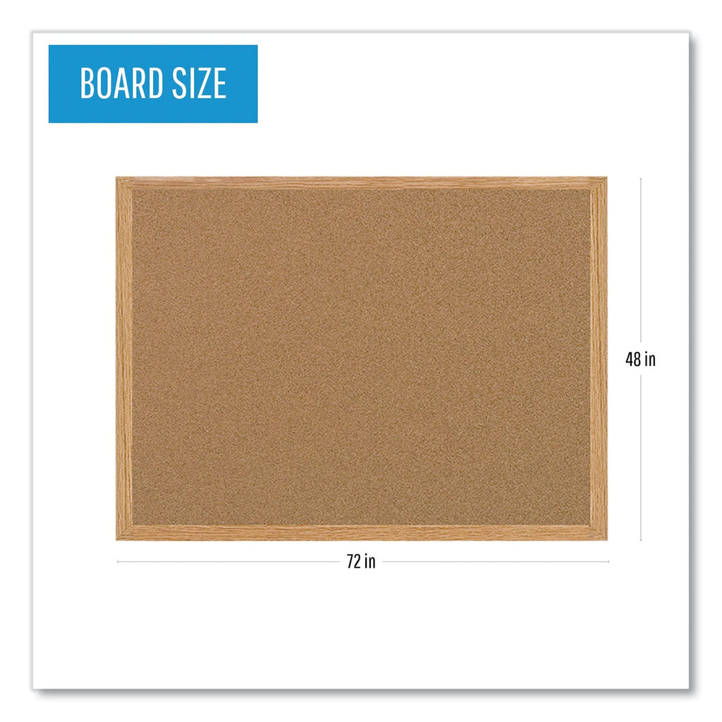 MasterVision Earth Cork Board, 48 x 72, Wood Frame