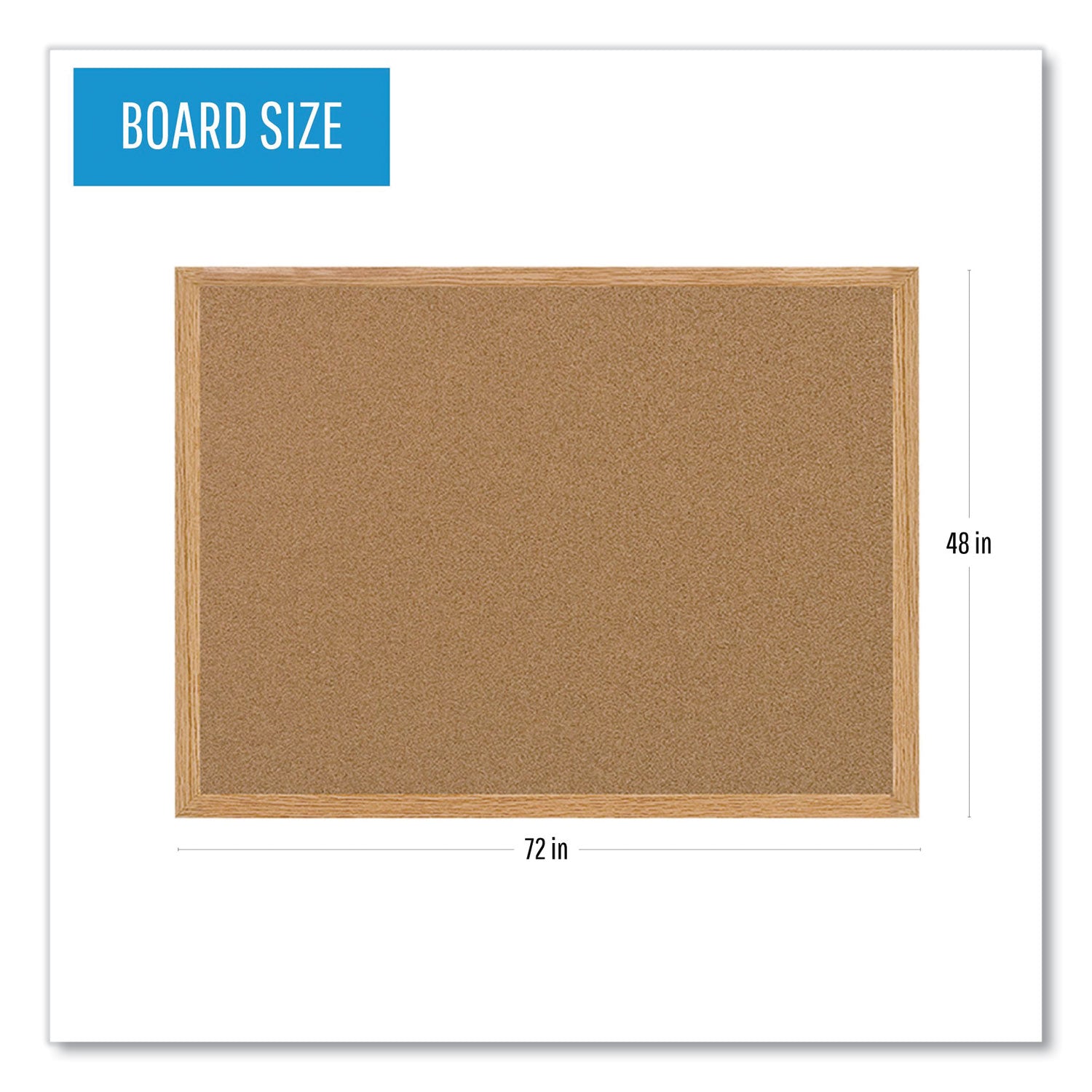 MasterVision Earth Cork Board, 48 x 72, Wood Frame