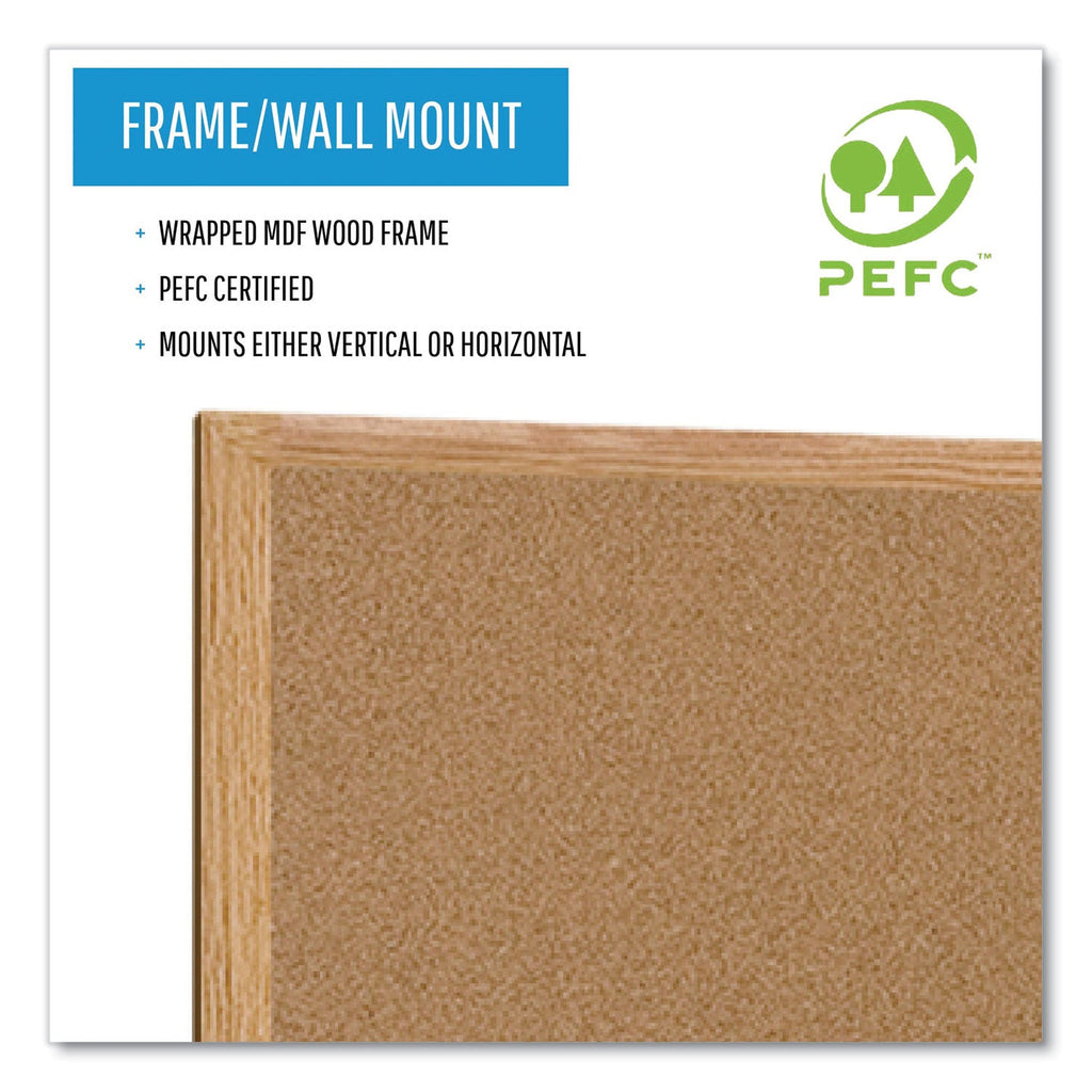 MasterVision Earth Cork Board, 48 x 72, Wood Frame