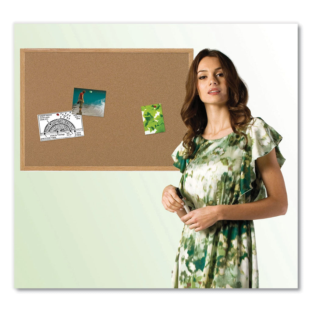 MasterVision Earth Cork Board, 48 x 72, Wood Frame