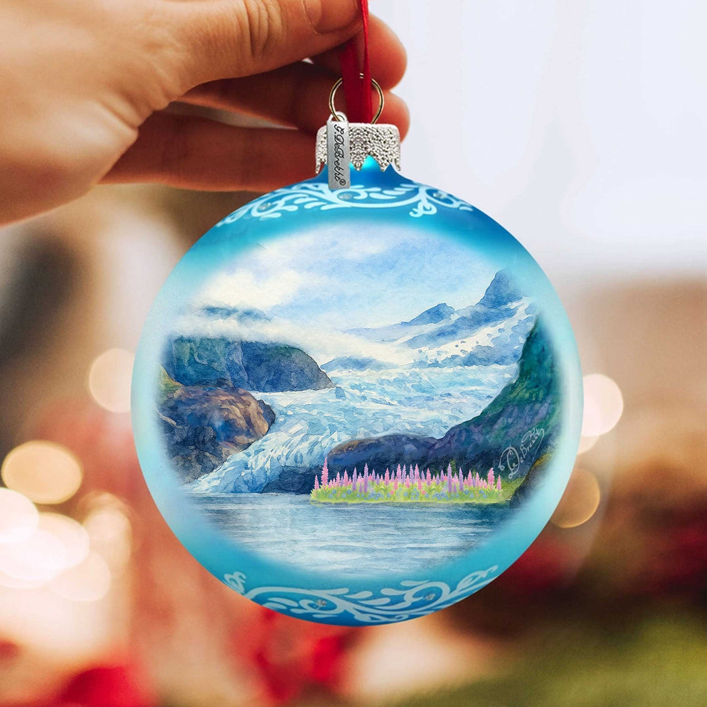 Alaska Glacier Glass Christmas Ornament – Holiday Splendor Ornament by G. DeBrekht – 73405