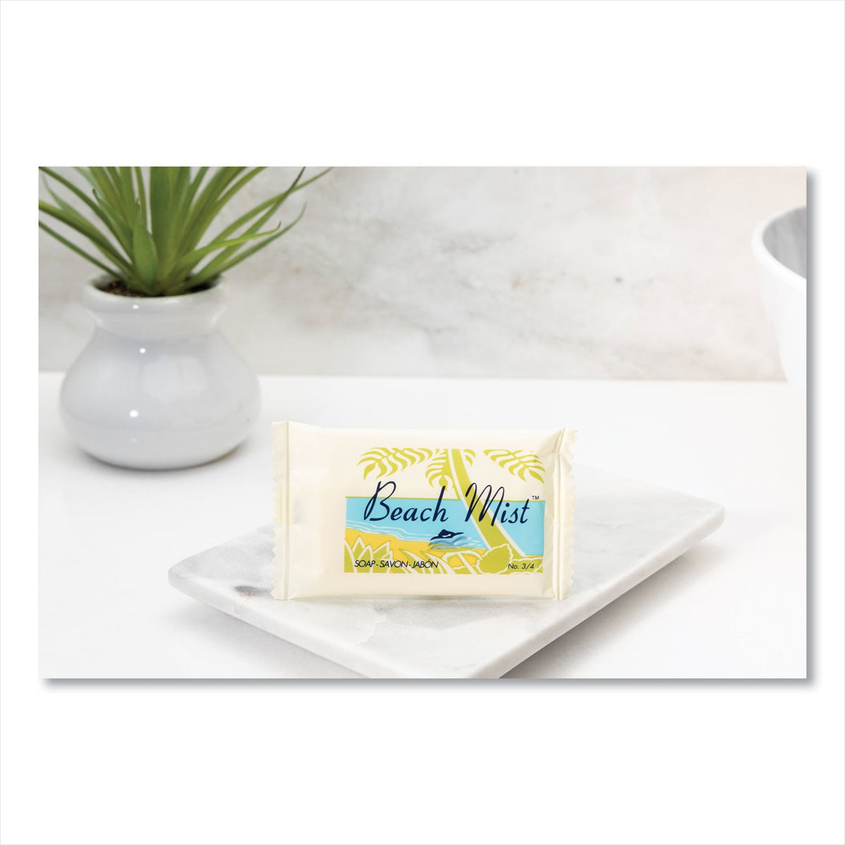 Beach Mist Face and Body Soap, Beach Mist Fragrance, # 3/4 Bar, 1,000/Carton