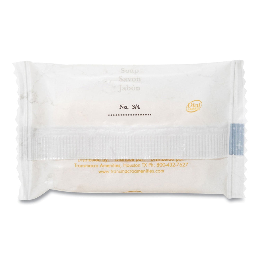 Dial Amenities Deodorant Soap, Pleasant Scent, # 3/4 Individually Wrapped Bar, 1,000/Carton