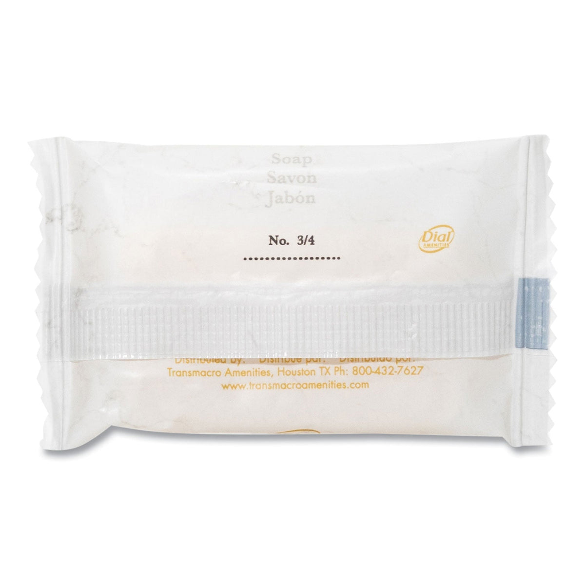 Dial Amenities Deodorant Soap, Pleasant Scent, # 3/4 Individually Wrapped Bar, 1,000/Carton