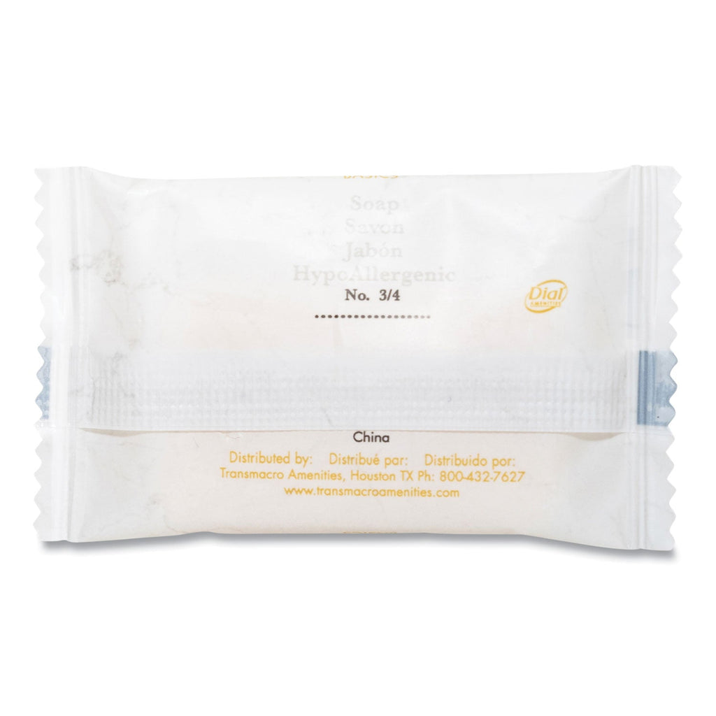 Dial Amenities Cleansing Soap, Pleasant Scent, # 3/4 Individually Wrapped Bar, 1,000/Carton