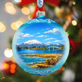 Alaska Coastal Mountain Glass Christmas Ornament – Holiday Splendor Scenic Ornament by G. DeBrekht – 73459