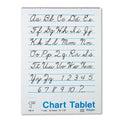 Pacon Chart Tablets, Presentation Format (1" Rule), 24 x 32, White, 25 Sheets