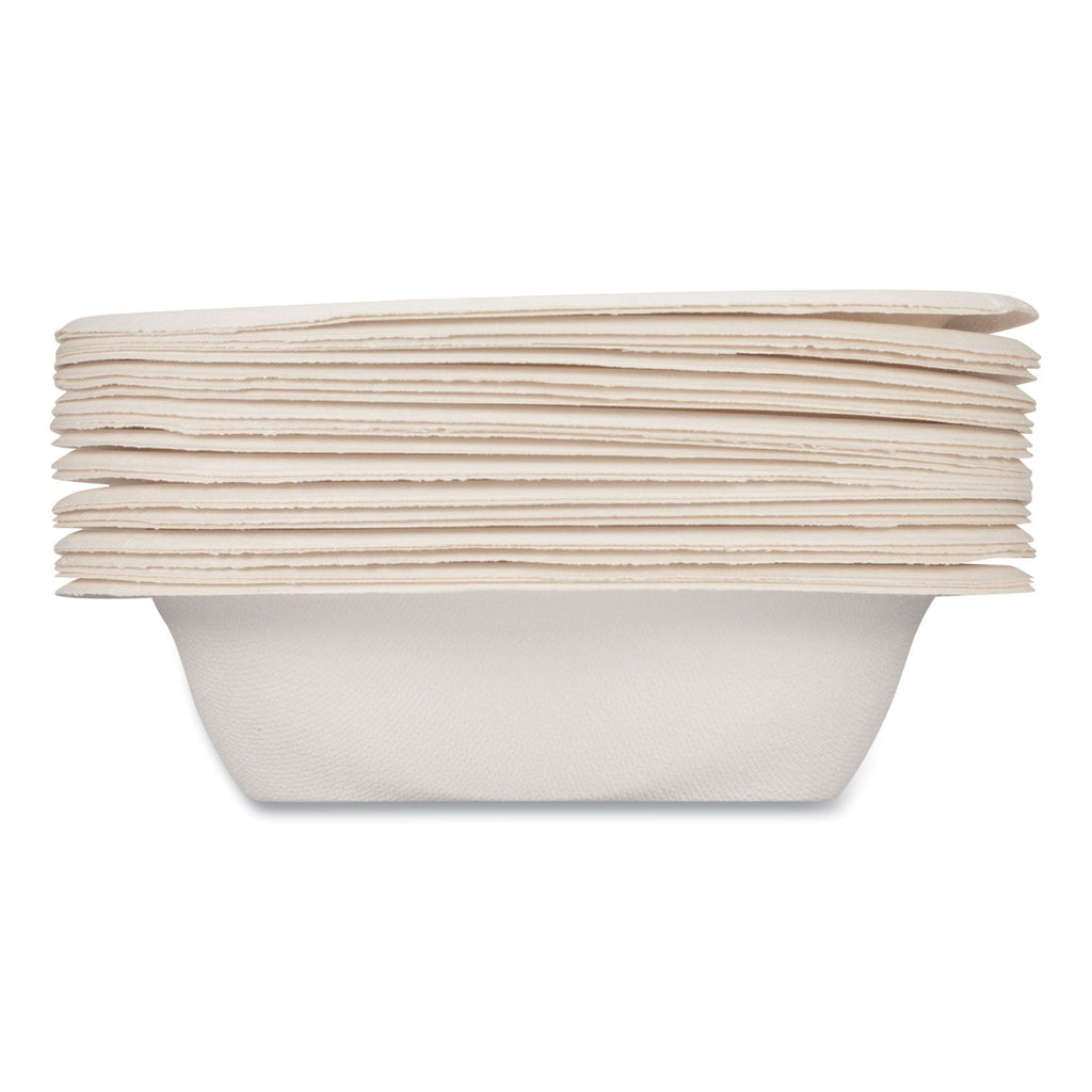 Hefty ECOSAVE Tableware, Bowl, Bagasse, 16 oz, White, 25/Pack, 12 Packs/Carton