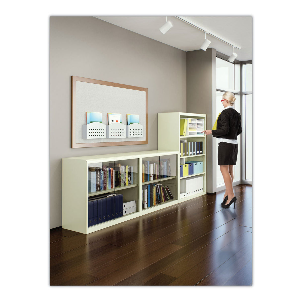 Tennsco Metal Bookcase, Two-Shelf, 34.5w x 13.5d x 28h, Black
