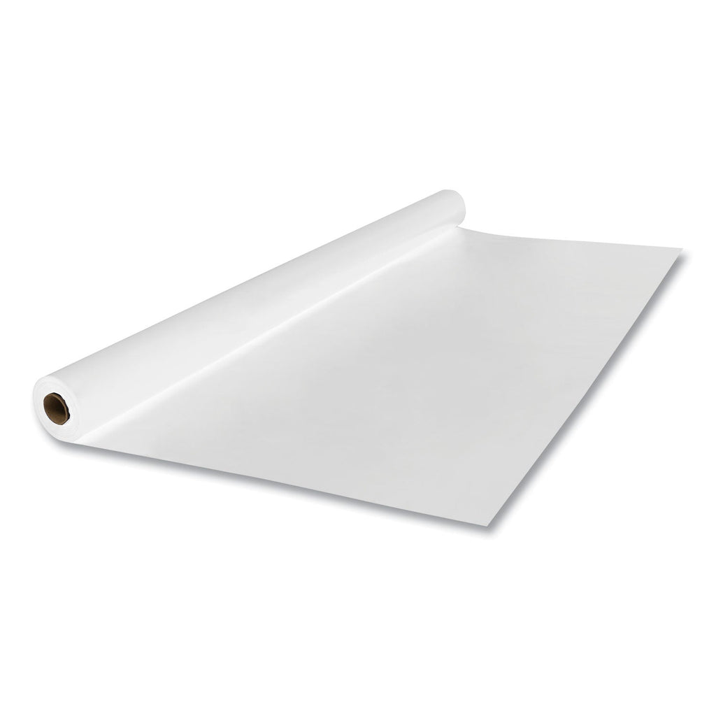 Tablemate Linen-Soft Non-Woven Polyester Banquet Roll, Cut-To-Fit, 40" x 50 ft, White