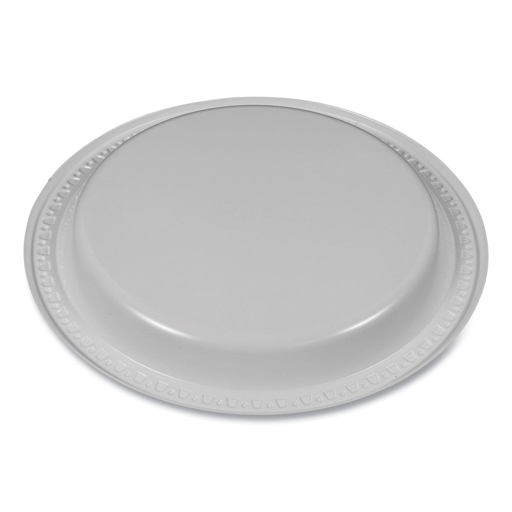 Tablemate Plastic Dinnerware, Plates, 9" dia, White, 500/Carton