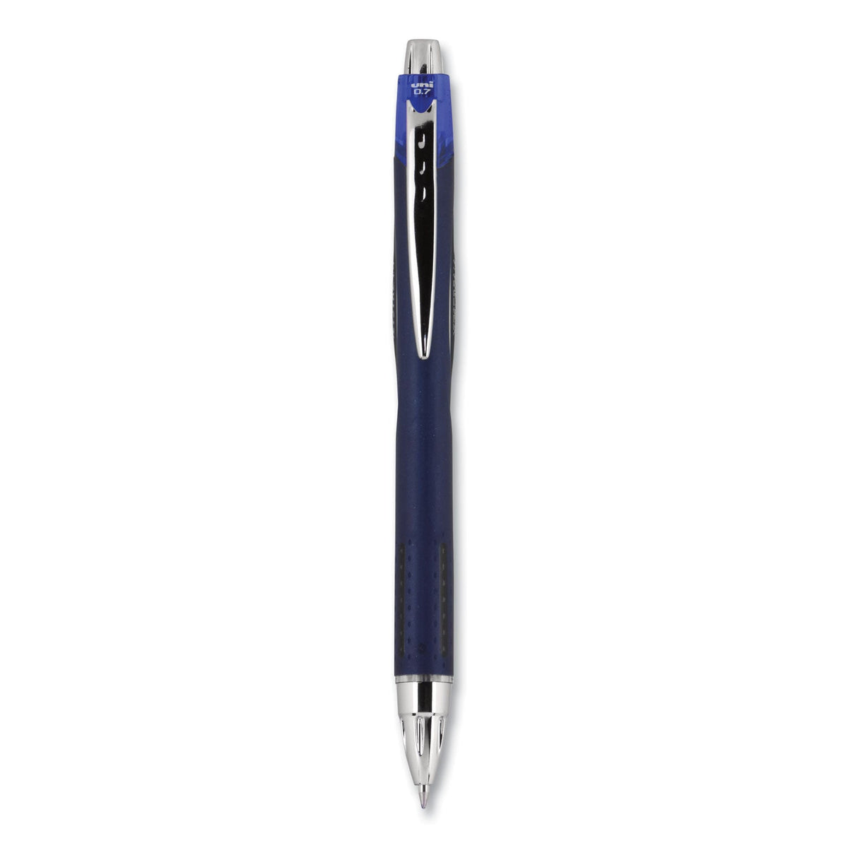 uniball Jetstream Retractable Ballpoint Pen, Fine 0.7 mm, Blue Ink, Blue Barrel
