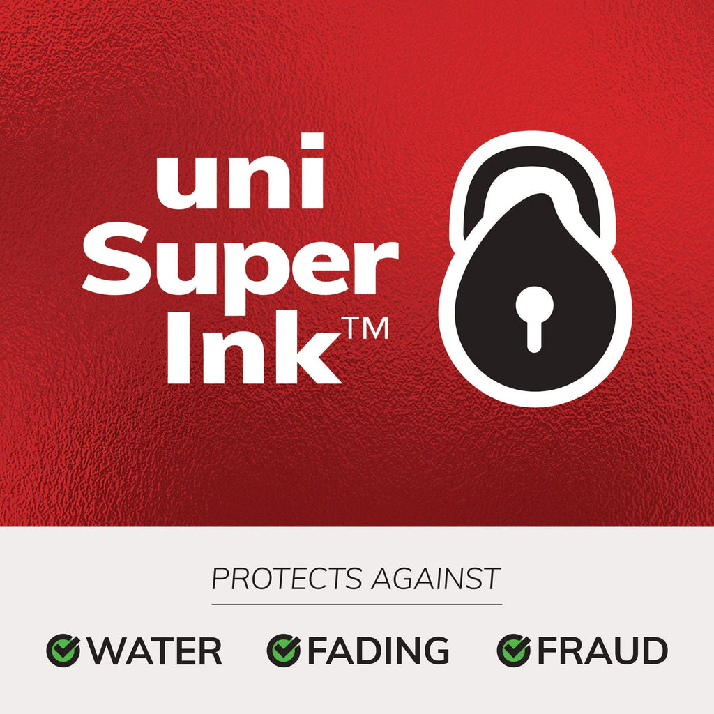 uniball Signo 207 Gel Pen, Retractable, Bold 1 mm, Blue Ink, Black/Blue Barrel, Dozen