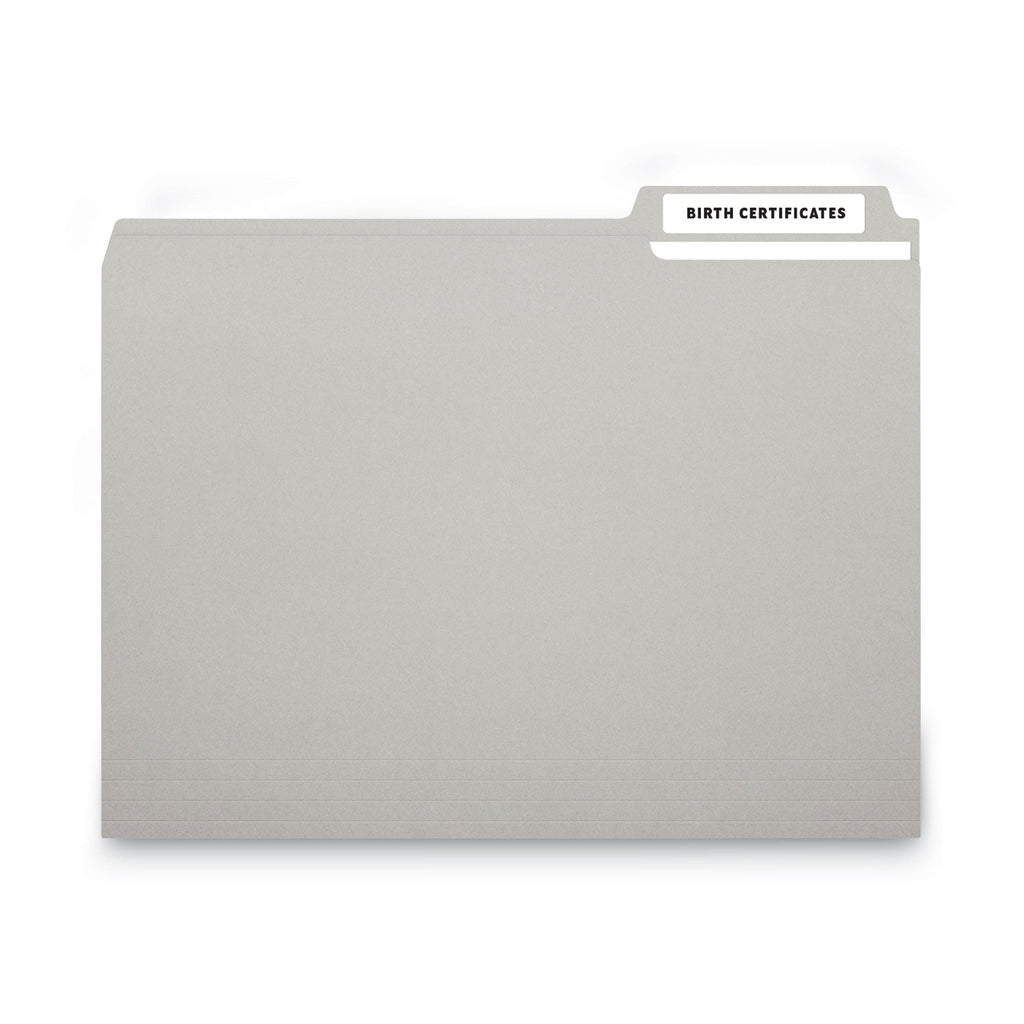 MACO Cover-All Opaque File Folder Labels, Inkjet/Laser Printers, 0.66 x 3.44, White, 30 Labels/Sheet, 50 Sheets/Box
